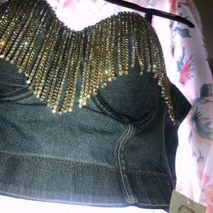 Fashionable Halter Top. Beautiful! Speaks for itself about C36 Perfect Condition